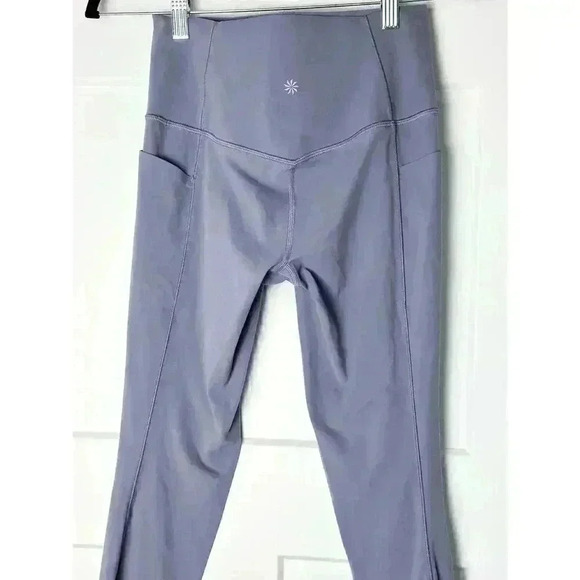 Athleta Violet Purple Salutation Stash Pocket II 7/8 Tight Leggings Small - Picture 6 of 10